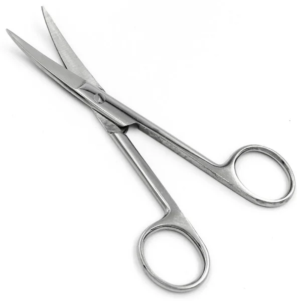 PI-02-1131. Ножиці операційні, дитячі, вертикально-зігнуті, гострокінцеві, 125 мм. PARADISE